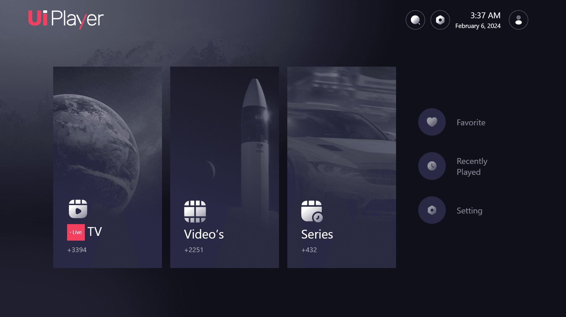 UIPLAYER TV project preview